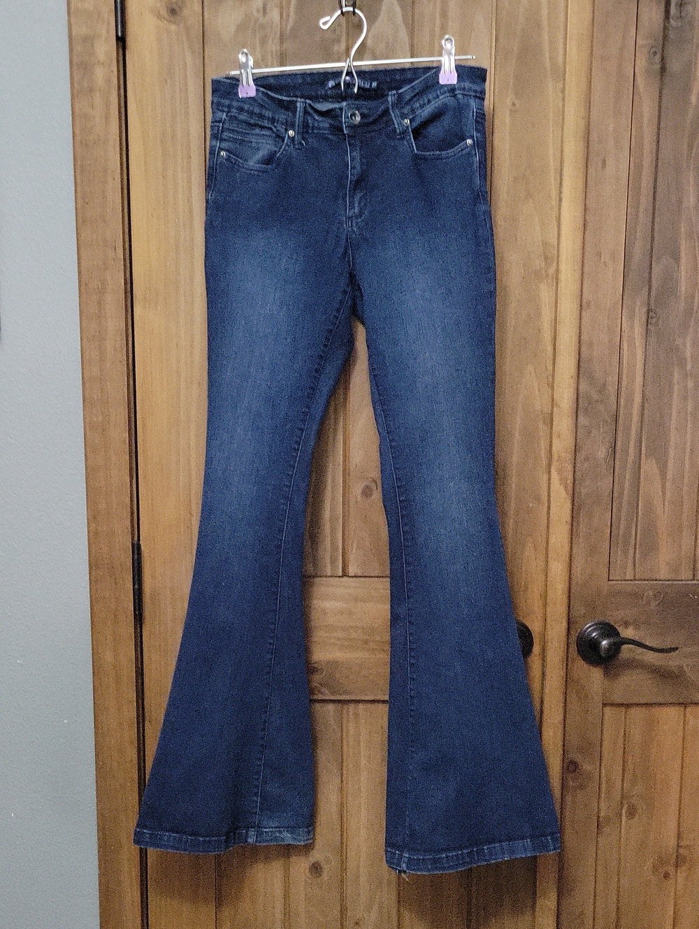 Tractr Dark Blue Flare Jeans